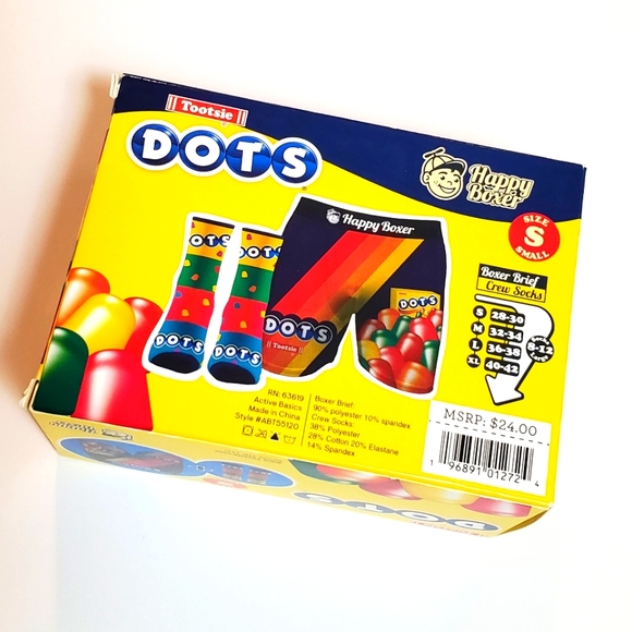 Dots 2 Pack Adult Unisex Boxers and Sock Set - Picture 2 of 2